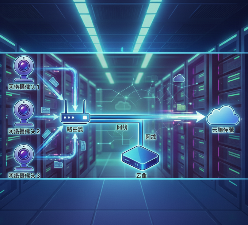 监控盒子产品渲染图